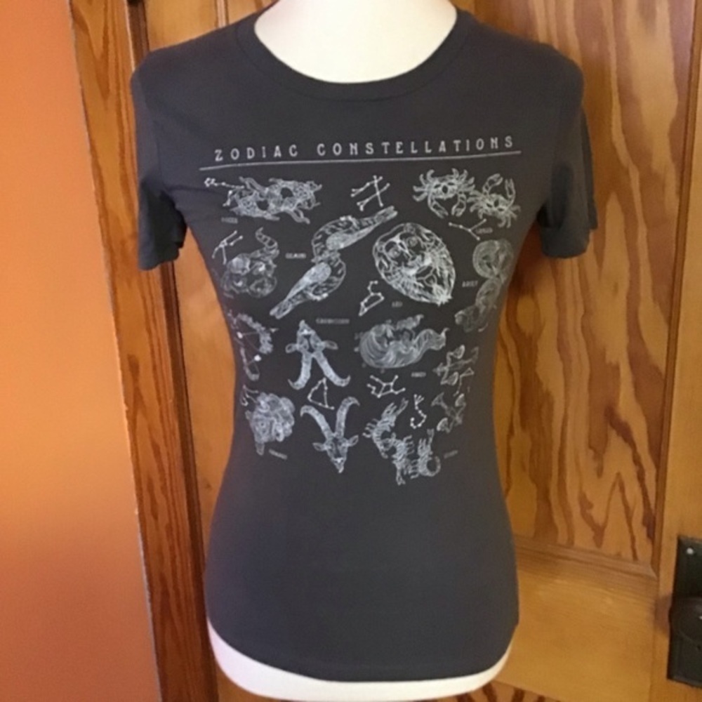 Fifth Sun Zodiac Constellations Graphic Tee | Vintage Astrology T-Shirt - Picture 8 of 10